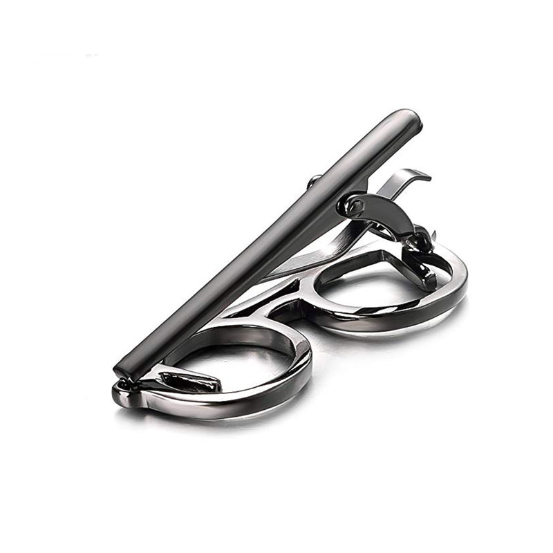 Reading Glasses Tie Clip Gunmetal Black Bottom