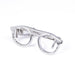 Reading Glasses Tie Clip Silver Angle Image