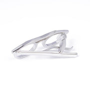 Reading Glasses Tie Clip Silver Back Image