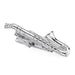 Saxophone Tie Clip Silver Image Top