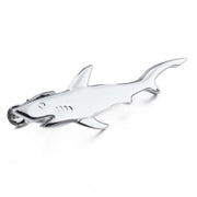 Shark Tie Clip Silver Front