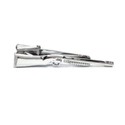 Rifle Gun Tie Clip Silver Image Front