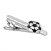 Soccer Ball Tie Clip Silver and Black Top