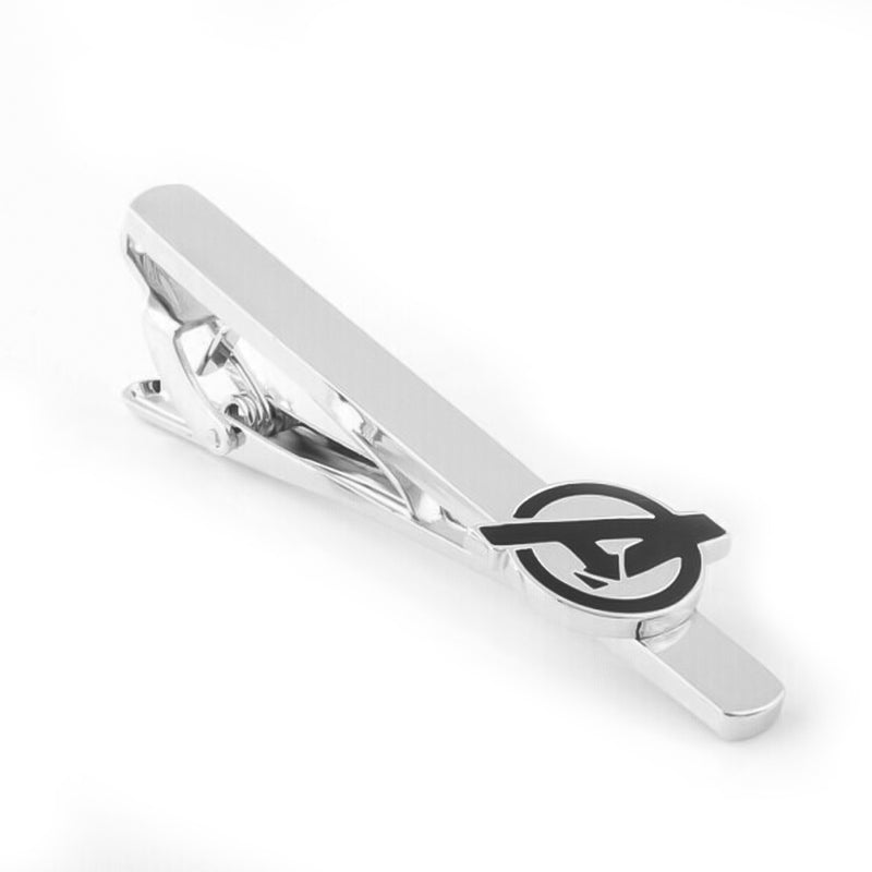 Avengers Tie Clip Silver Superhero Image Top
