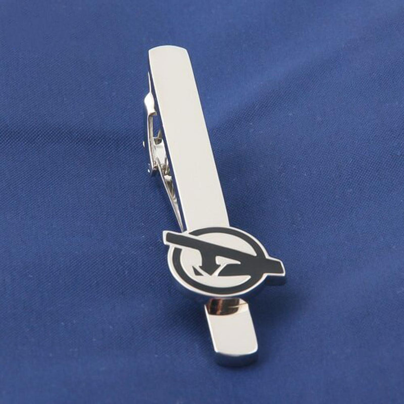 Avengers Tie Clip Silver Superhero Image Top Display