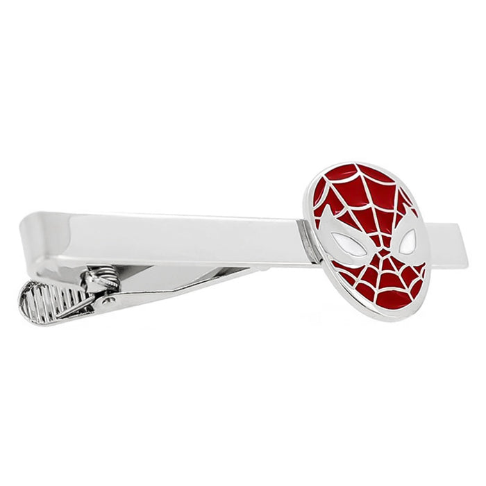 Spider-Man Tie Clip Silver Red Image Top
