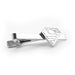 Flat Outlined Superman Tie Clip Silver Top View