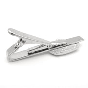 Embossed Silver Superman Tie Clip Superhero Bottom View