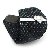 Silver Superman Tie Clip Superhero On Tie