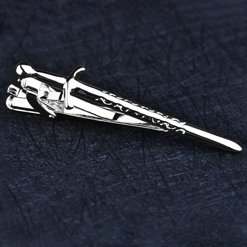 Claymore Sword Tie Clip Silver Display