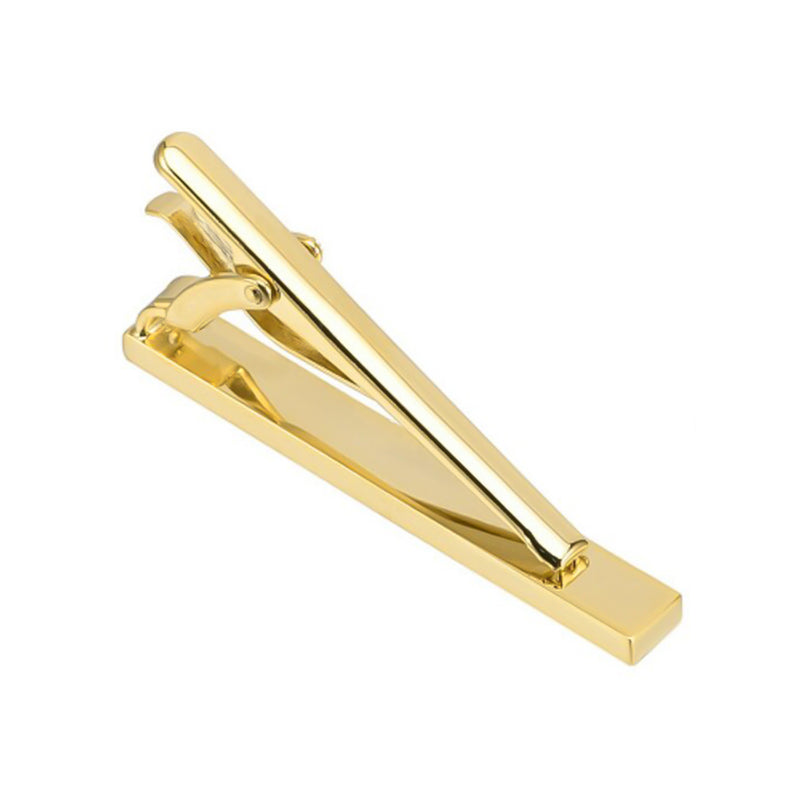 Tie Clip - Medium HQ Patterned Centre (Gold & Black)