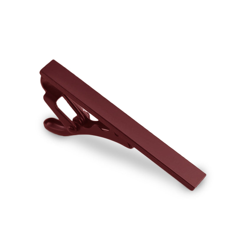 Short Maroon Tie Clip