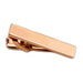 Short Wide Rose Gold Tie Clip Side View