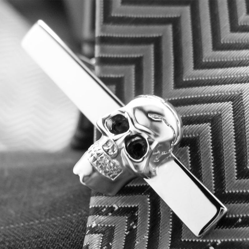 Tie Clip - Skull Head (Silver)