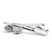 Farm Tractor Tie Clip Silver Bottom