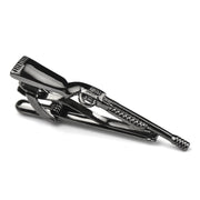 Rifle Gun Tie Clip Gunmetal Black Top View