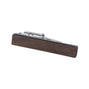 Dark Brown Wood Tie Clip Short Front