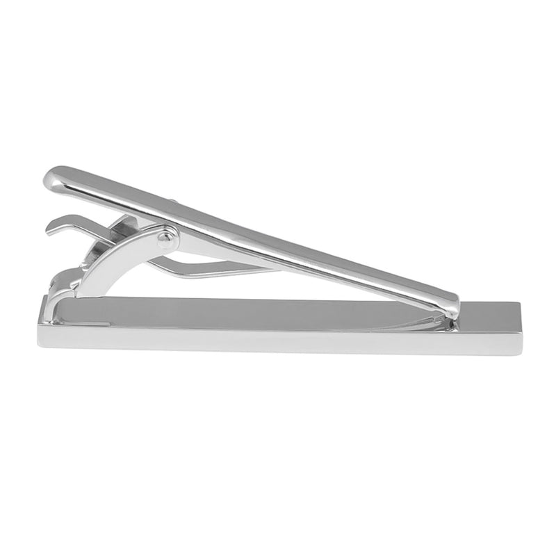 Tie Clip - Wood Inlay Brown Dark (Silver)