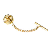 Multi-Twist Knot Tie Tack Gold Top