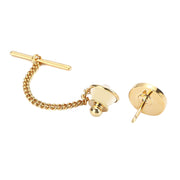 Flat Round Tie Tack Gold Open