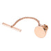 Flat Round Tie Tack Rose Gold Front