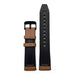 22mm Watch Strap Hybrid Sport Camel Brown Genuine Leather & Silicone Bottom View