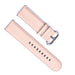 22mm Watch Strap Round Edge Creole Pink Genuine Leather Top View