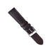 22mm Watch Strap Dark Brown Oil Waxed Genuine Leather Front View