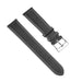 22mm Watch Strap Dark Grey Oil Waxed Genuine Leather Top View