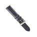 22mm Watch Strap Dark Grey Oil Waxed Genuine Leather Front View