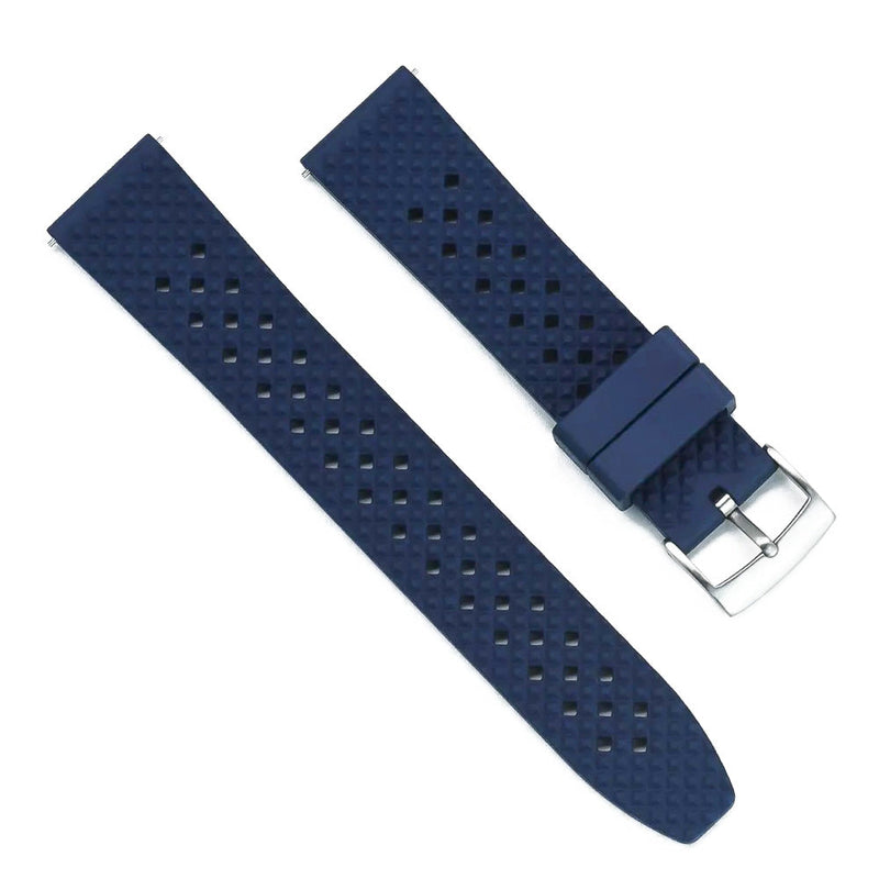 22mm Watch Strap FKM Rubber Frustuma Navy Blue Top View