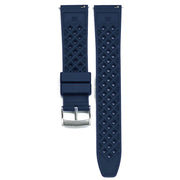 Watch Strap 20mm Navy Blue Frustuma FKM Rubber Back View