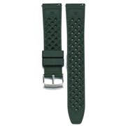 22mm Watch Strap FKM Rubber Frustuma Dark Green Bottom View