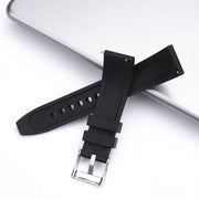 Watch Strap 20mm Black Lemans FKM Rubber Display