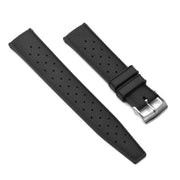 Watch Strap 22mm FKM Rubber Tropicana Black Top View