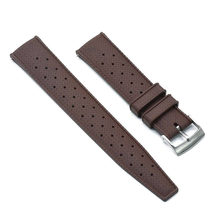 Watch Strap 20mm Brown Tropicana FKM Rubber Front View