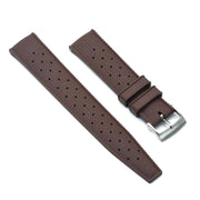 22mm Watch Strap FKM Rubber Tropicana Brown Top View