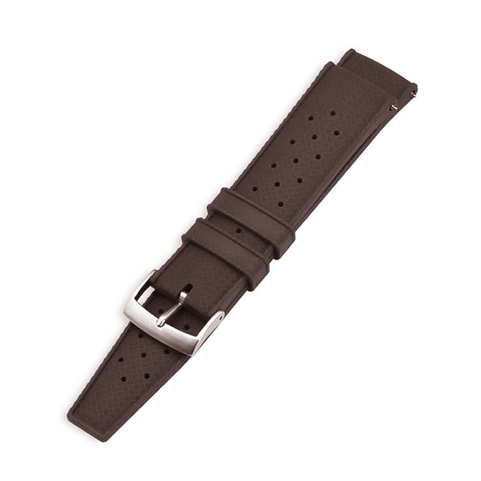 22mm Watch Strap FKM Rubber Tropicana Brown Front View