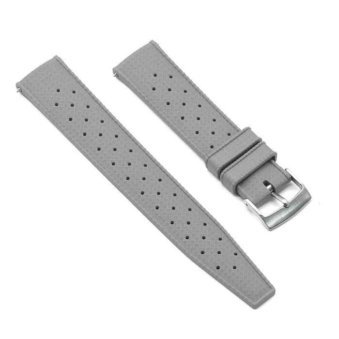 22mm Watch Strap FKM Rubber Tropicana Grey Top View