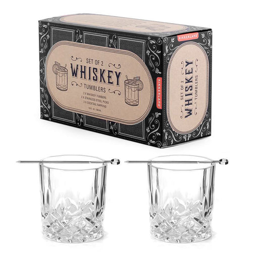 Whiskey Glass Gift Set For Men Tumbler and Picks Box