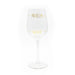Problem Solved Wine Glass with Gold Text