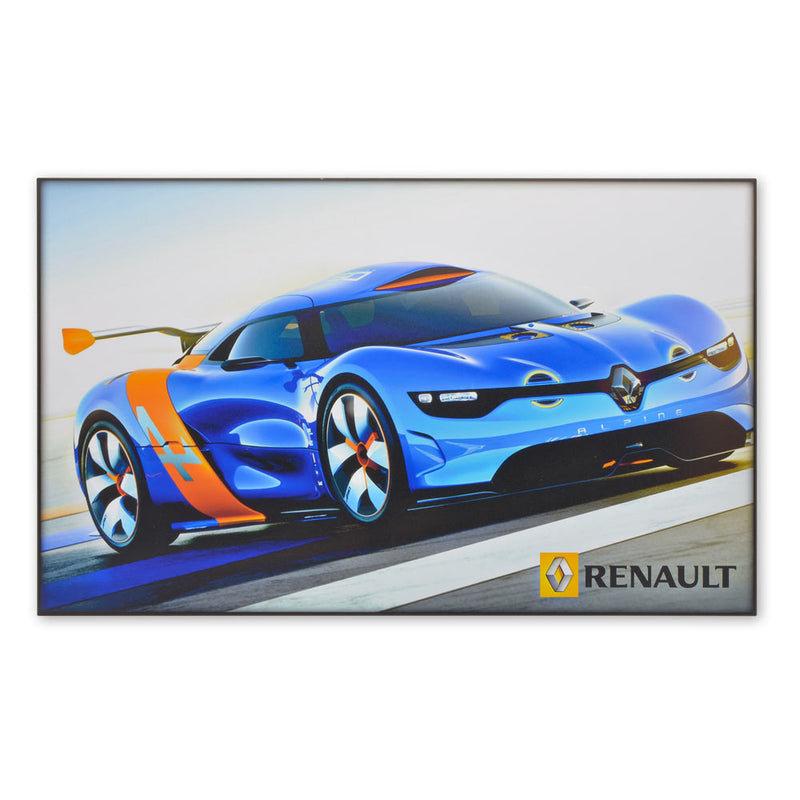 Large Sports Car Wood Block Print Renault Alpine A110-50 Concept