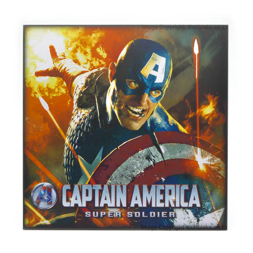Superhero Captain America Wood Sign Print Medium Sized
