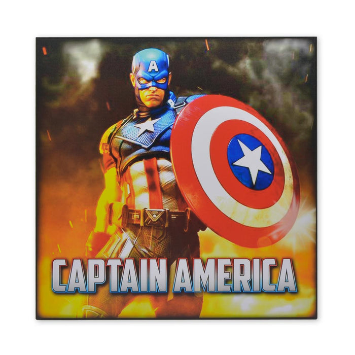 Medium Wood Sign Print - Superhero Captain America Standing