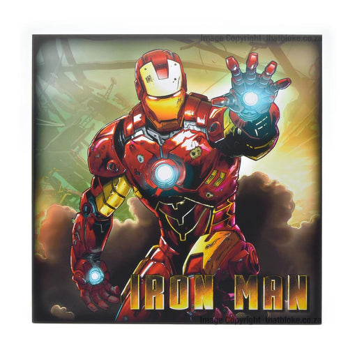 Iron Man Wood Sign Print Full Front View Superhero Comic Book